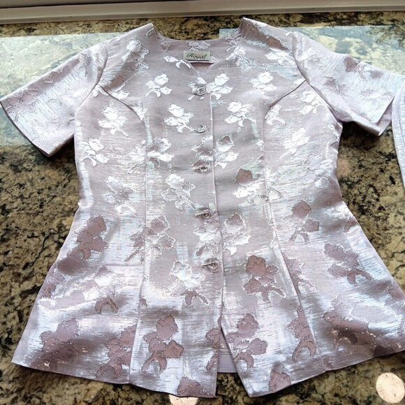 Vintage Royal Fashion USA Top And Skirt Womens Gala Dress Rare Est 1970-80s - Picture 8 of 15